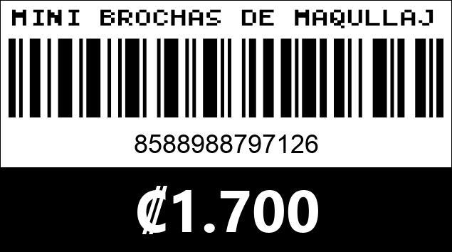 Código de barras de MINI BROCHAS DE MAQULLAJE 79712