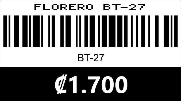 Código de barras de FLORERO BT-27