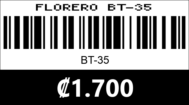 Código de barras de FLORERO BT-35