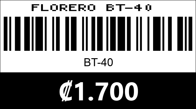 Código de barras de FLORERO BT-40 