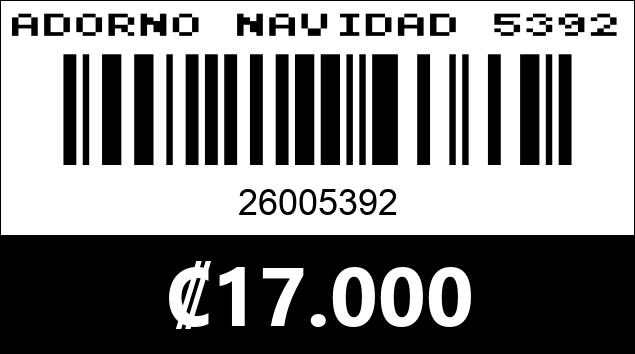 Código de barras de ADORNO NAVIDAD 5392