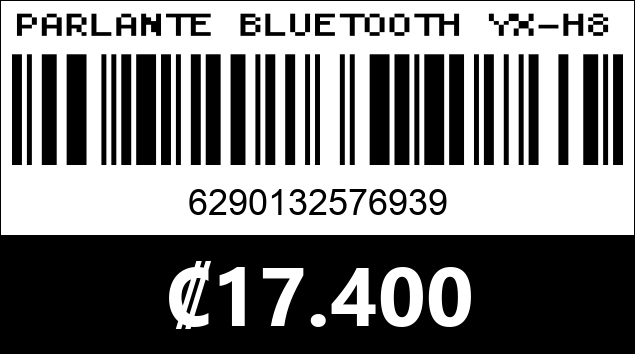 Código de barras de PARLANTE BLUETOOTH YX-H833
