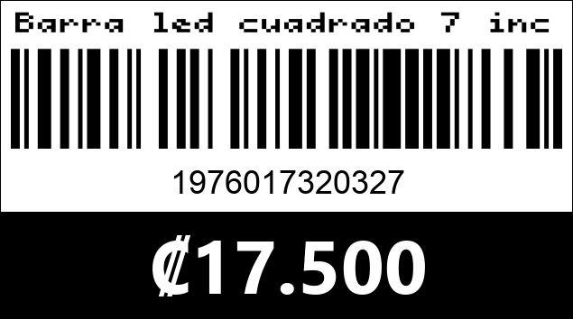 Código de barras de Barra led cuadrado 7 inch.
