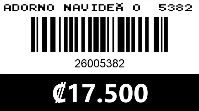 Código de barras de ADORNO NAVIDEÑO  5382