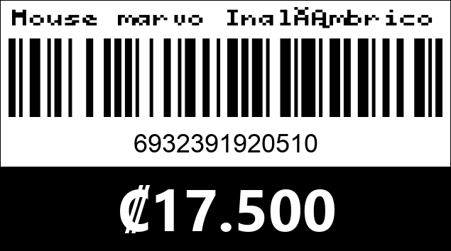 Código de barras de Mouse marvo Inalámbrico M730W