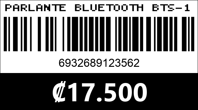 Código de barras de PARLANTE BLUETOOTH BTS-1933