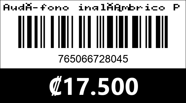 Código de barras de Audífono inalámbrico Pro 18 blanco.