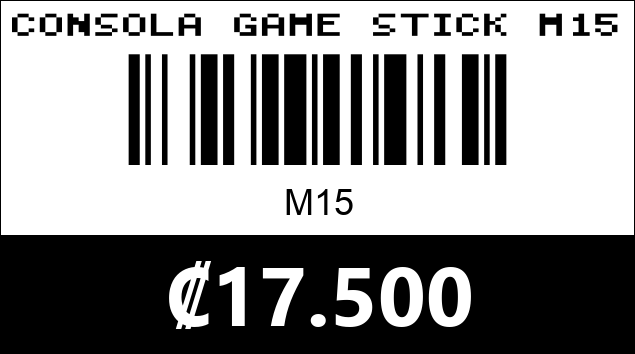 Código de barras de CONSOLA GAME STICK M15