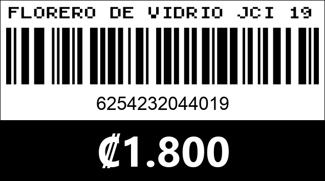 Código de barras de FLORERO DE VIDRIO JCI 19CM...