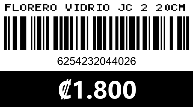 Código de barras de FLORERO VIDRIO JC 2 20CM...