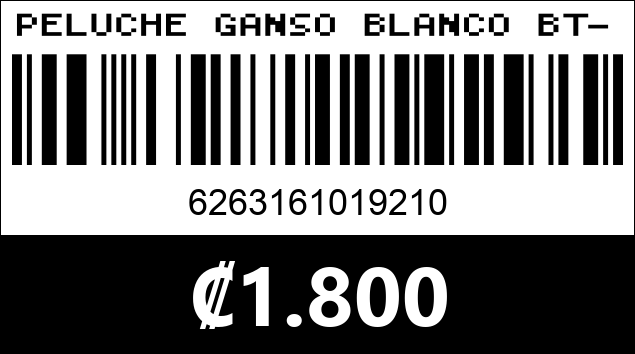 Código de barras de PELUCHE GANSO BLANCO BT-21...