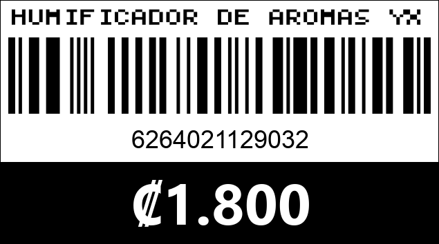 Código de barras de HUMIFICADOR DE AROMAS YX828...