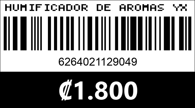 Código de barras de HUMIFICADOR DE AROMAS YX838...