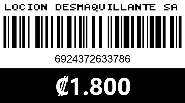 Código de barras de LOCION DESMAQUILLANTE SAC141