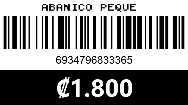 Código de barras de ABANICO PEQUE 