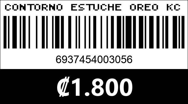 Código de barras de CONTORNO ESTUCHE OREO KC1454