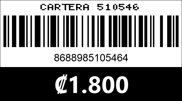 Código de barras de CARTERA 510546