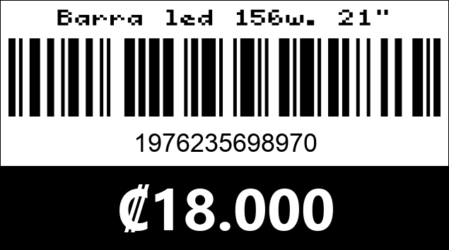 Código de barras de Barra led 156w. 21"