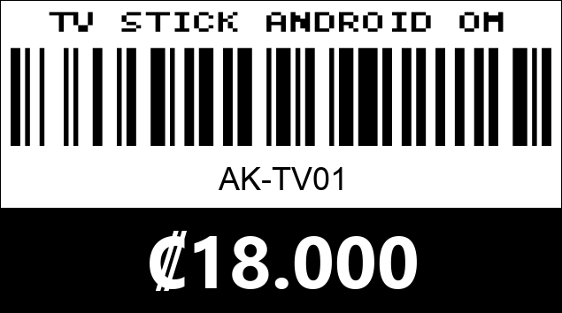 Código de barras de TV STICK ANDROID OM