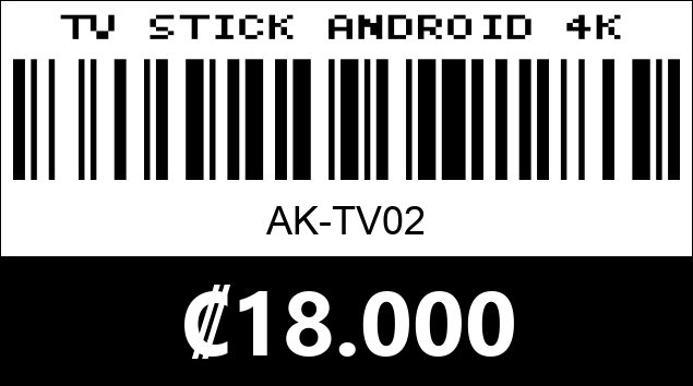 Código de barras de TV STICK ANDROID 4K