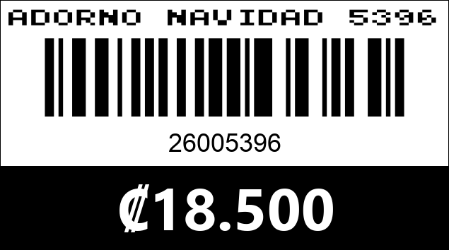 Código de barras de ADORNO NAVIDAD 5396
