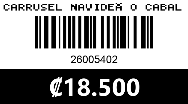 Código de barras de CARRUSEL NAVIDEÑO CABALLOS 