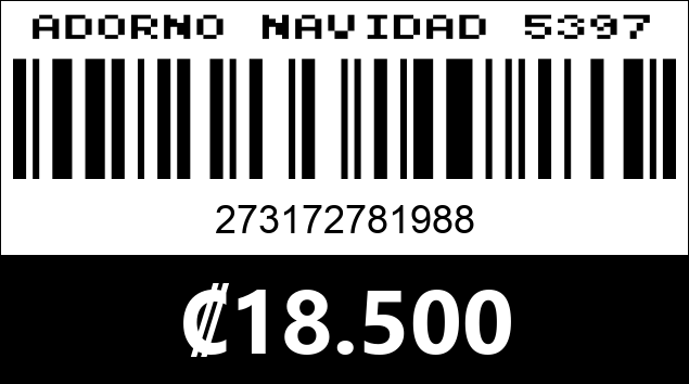 Código de barras de ADORNO NAVIDAD 5397