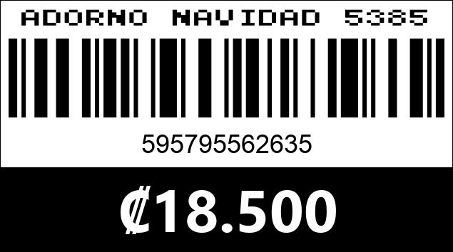 Código de barras de ADORNO NAVIDAD 5385