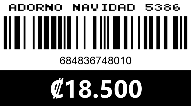 Código de barras de ADORNO NAVIDAD 5386