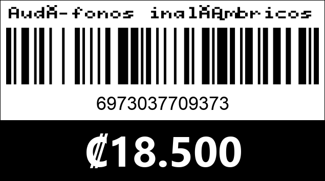 Código de barras de Audífonos inalámbricos Lenovo XT96. Blanco.