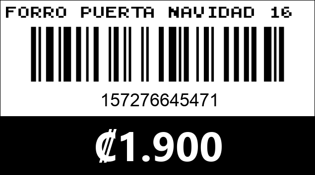 Código de barras de FORRO PUERTA NAVIDAD 16 90X210CM