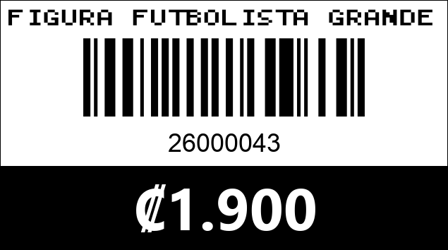 Código de barras de FIGURA FUTBOLISTA GRANDE 