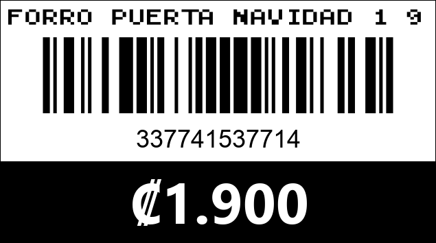 Código de barras de FORRO PUERTA NAVIDAD 1 90X210CM
