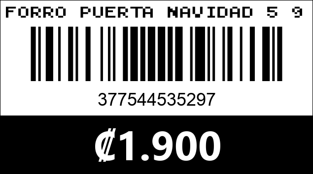 Código de barras de FORRO PUERTA NAVIDAD 5 90X210CM