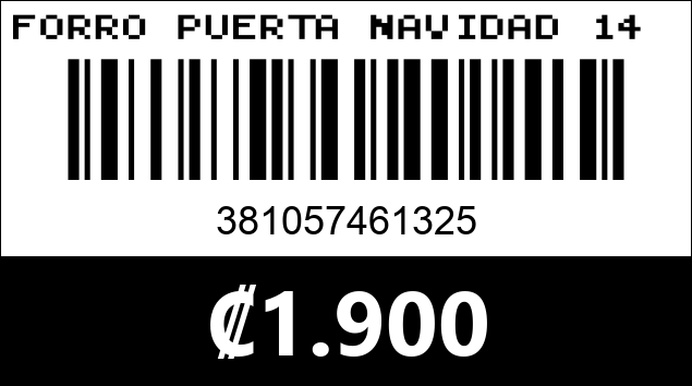 Código de barras de FORRO PUERTA NAVIDAD 14 90X210CM