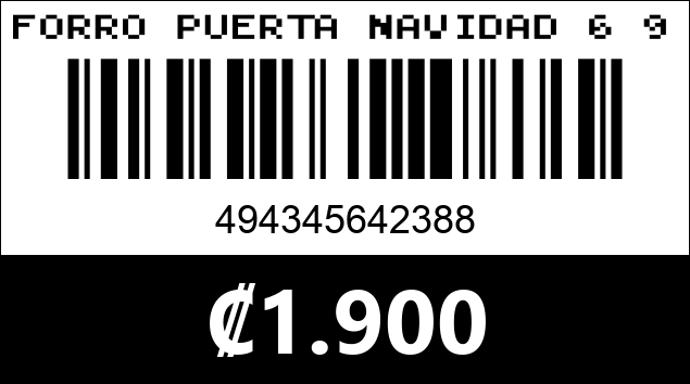 Código de barras de FORRO PUERTA NAVIDAD 6 90X210CM