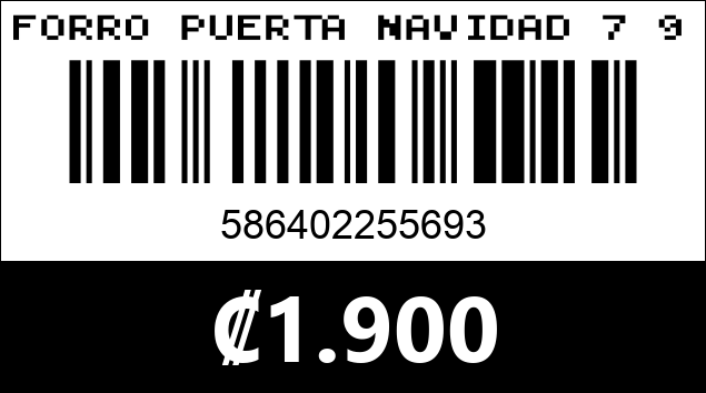 Código de barras de FORRO PUERTA NAVIDAD 7 90X210CM