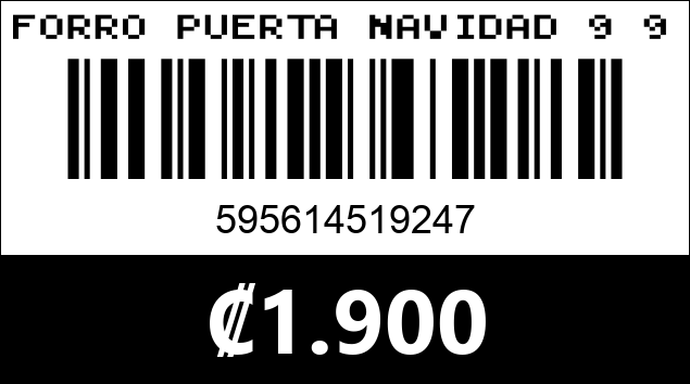 Código de barras de FORRO PUERTA NAVIDAD 9 90X210CM