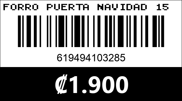 Código de barras de FORRO PUERTA NAVIDAD 15 90X210CM