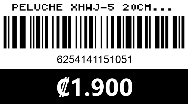 Código de barras de PELUCHE XHWJ-5 20CM...
