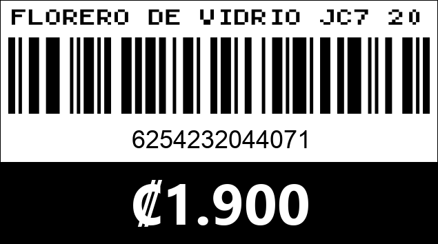 Código de barras de FLORERO DE VIDRIO JC7 20CM...