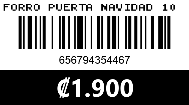 Código de barras de FORRO PUERTA NAVIDAD 10 90X210CM