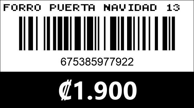 Código de barras de FORRO PUERTA NAVIDAD 13 90X210CM