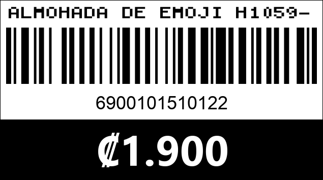 Código de barras de ALMOHADA DE EMOJI H1059-A16/35...