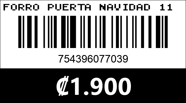 Código de barras de FORRO PUERTA NAVIDAD 11 90X210CM