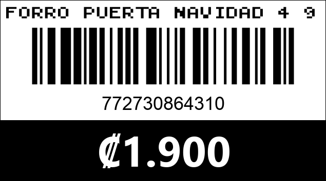 Código de barras de FORRO PUERTA NAVIDAD 4 90X210CM
