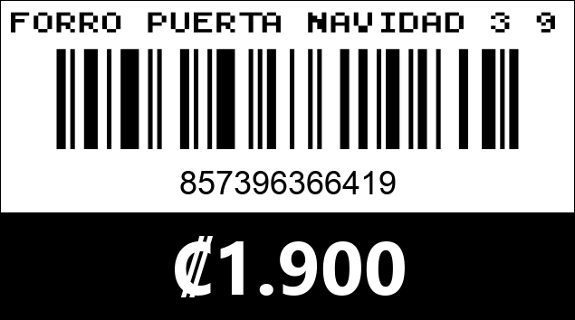 Código de barras de FORRO PUERTA NAVIDAD 3 90X210CM