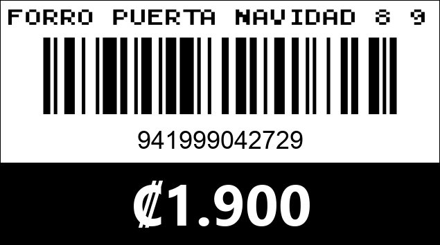 Código de barras de FORRO PUERTA NAVIDAD 8 90X210CM