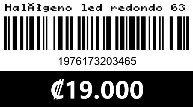 Código de barras de Halógeno led redondo 63w.