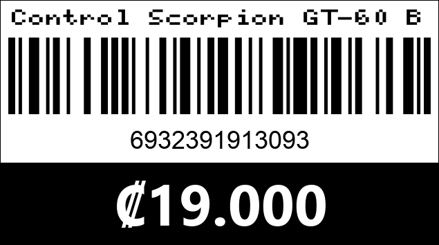 Código de barras de Control Scorpion GT-60 Bluetooh para Celular